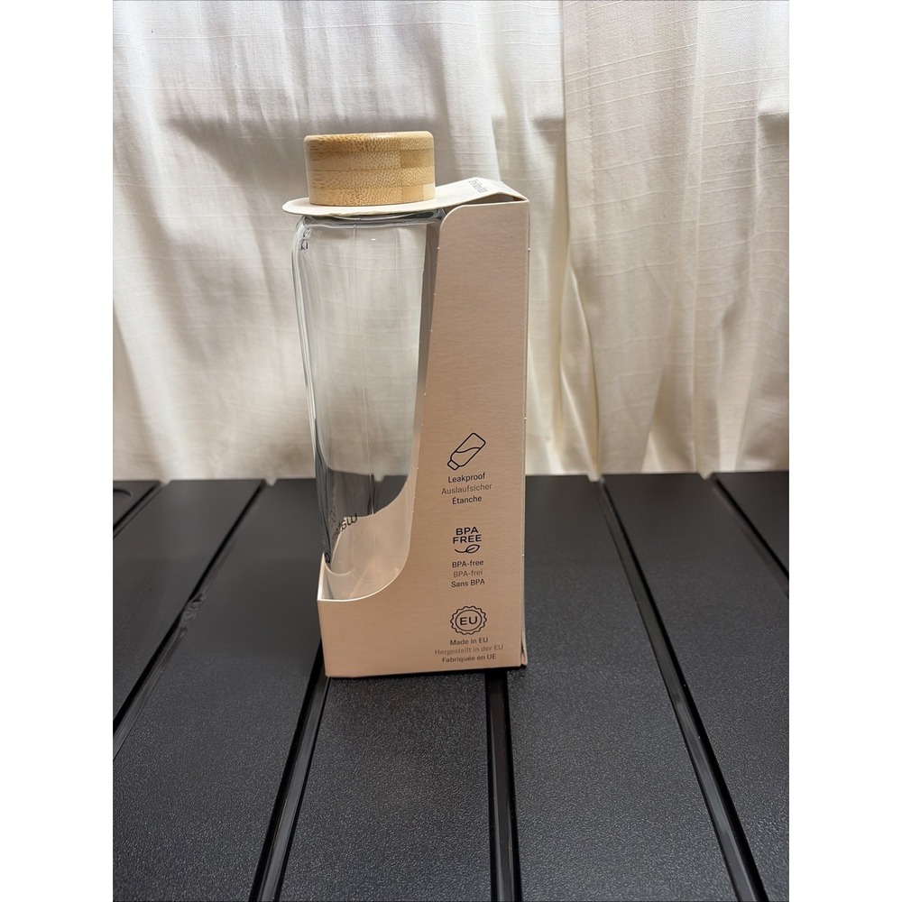 NWT Waterdrop Microdrinks 20oz Clear Glossy Transparent Water Bottle W Sleeve - Picture 4 of 9